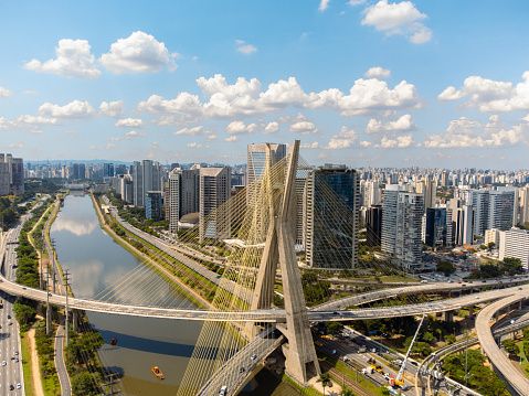 Cable-stayed bridge in São Paulo