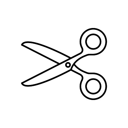 Scissor, cut Icon Logo Design Vector Template Illustration