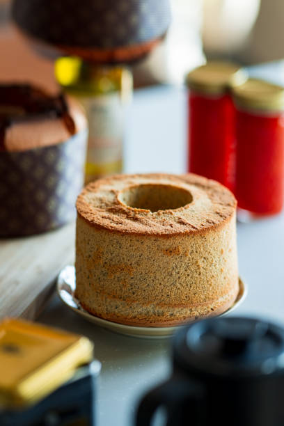 istock Homemade chiffon cake on plate. 1389981005