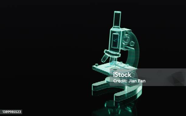 Holographic Image Of Microscope Futuristic Element 3d Rendering Stok Fotoğraflar & Bilim İnsanı‘nin Daha Fazla Resimleri