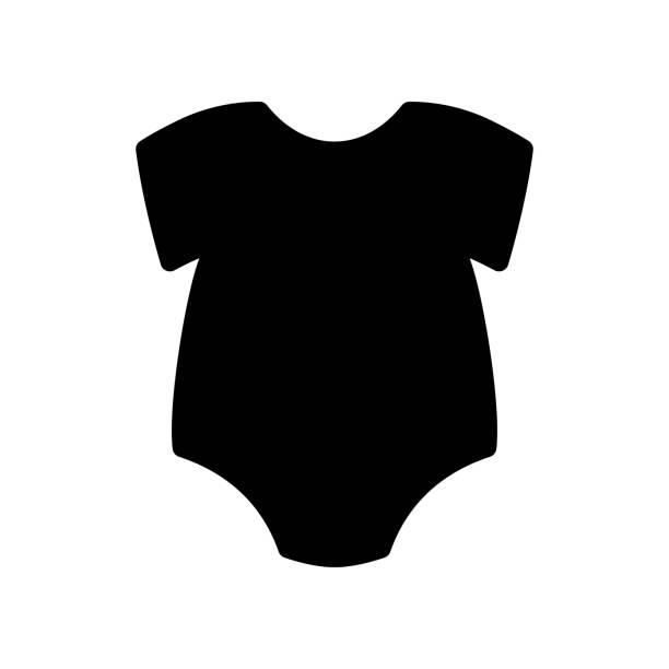 vektor isoliertes baby onesie symbol - babybekleidung stock-grafiken, -clipart, -cartoons und -symbole