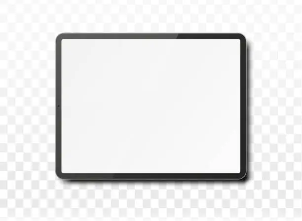Vector illustration of Tablet pc computer with blank screen.