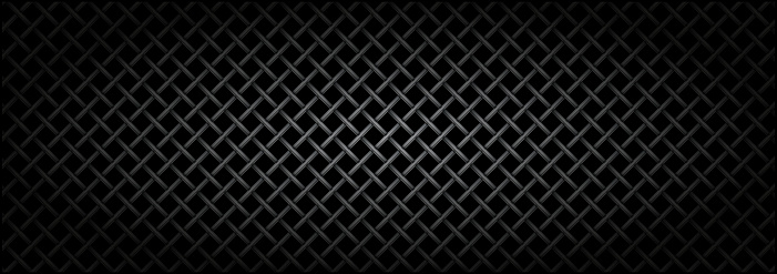 Metal grid microphone texture on dark background. Vector illustration.