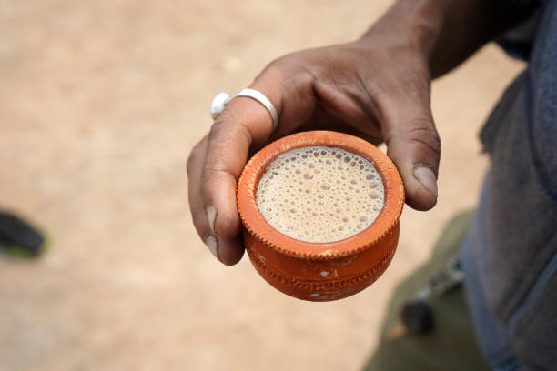 istock Tea is being served in a mud pot 1389991011