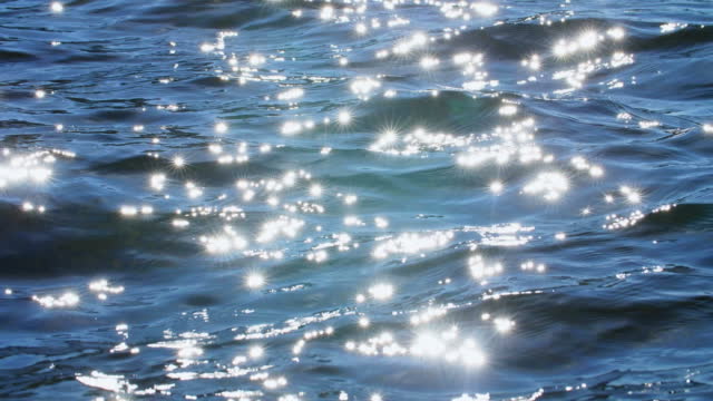 Texture background. The glare from the sun on the waves.