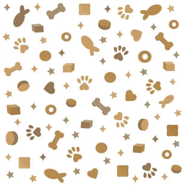 Vector illustration of Animal feed pattern, color vector illustration on a white background