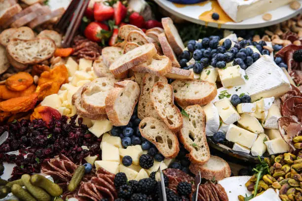 The best Charcuterie Board ever! This was displayed and enjoyed at a fundraiser event. Everybody loved the food. There was great cheese, fruit and bread