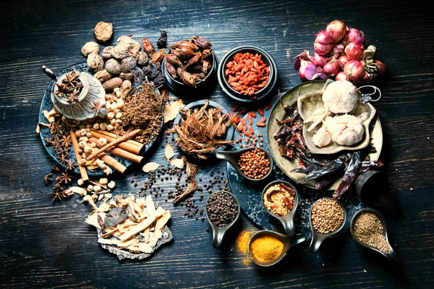 istock Condiments or spices for red curry or Thai food 1390011804