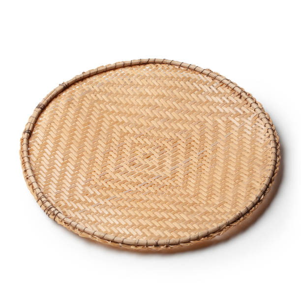 istock Basket on white background. Traditional handicraft product. 1390011843