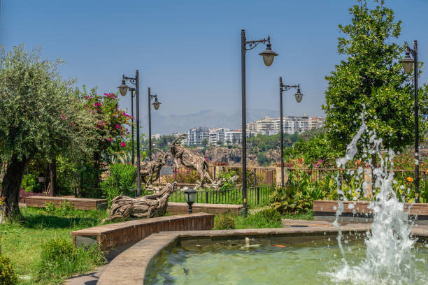 Antalya, Turkey 19.07.2021. Karaalioglu Park West Observation Terrace in Antalya, Turkey, on a sunny summer day