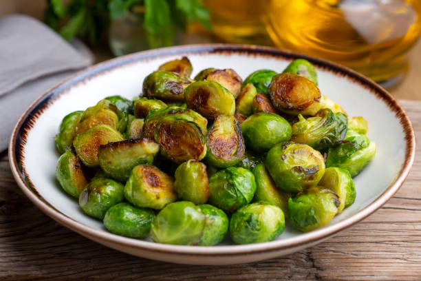 istock Brussels sprouts dish, roasting brussels sprouts, frying 1390016128
