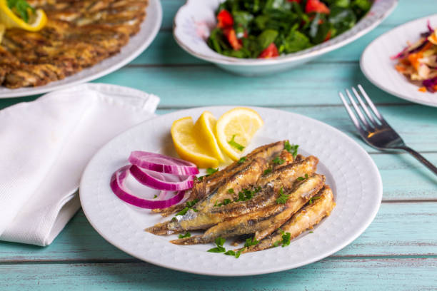 istock Fried Anchovies (Turkish Name: Hamsi Tava) 1390016814