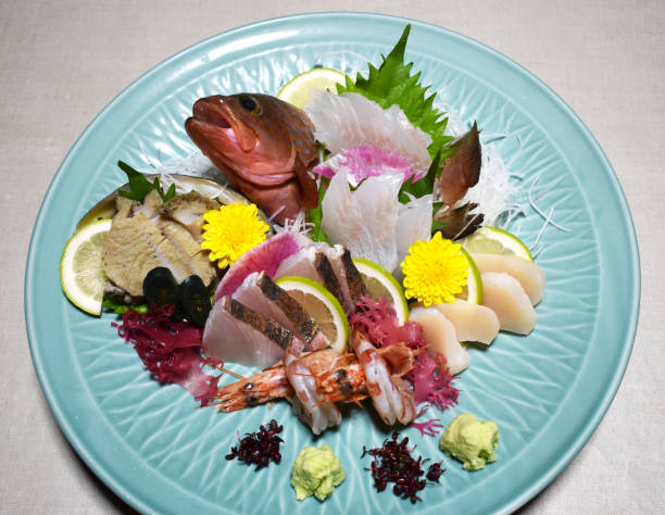 istock Japanese food raw fish “sashimi” 1390020384