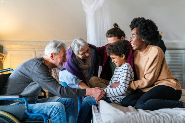 istock Three generation happy multiethnic family group at home 1390022801