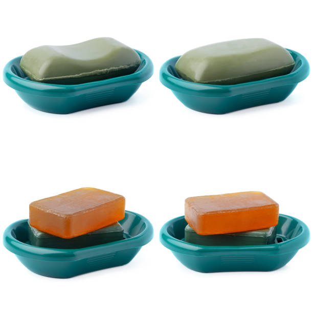 istock Soap bars isolated on the white background 1390025109