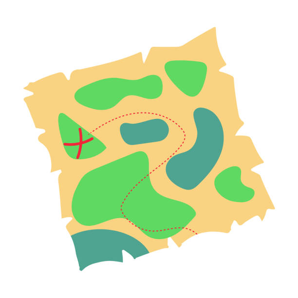 Map X 50+ Pirate Map X Stock Illustrations, Royalty-Free Vector Graphics ...