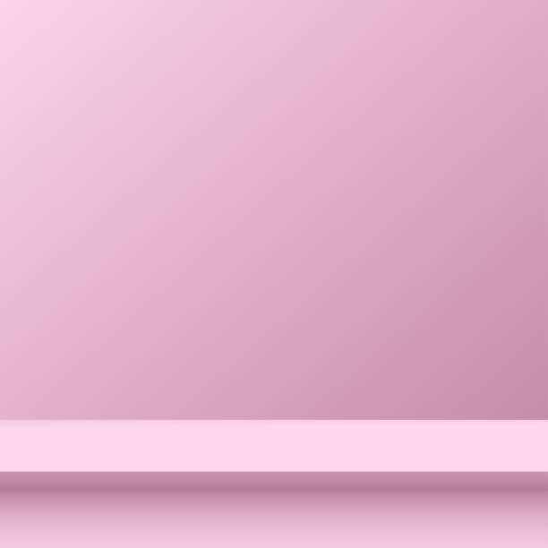 istock Abstract minimal scene with geometric forms. Pink podium in pink background for product presentation. Vector 1390026715