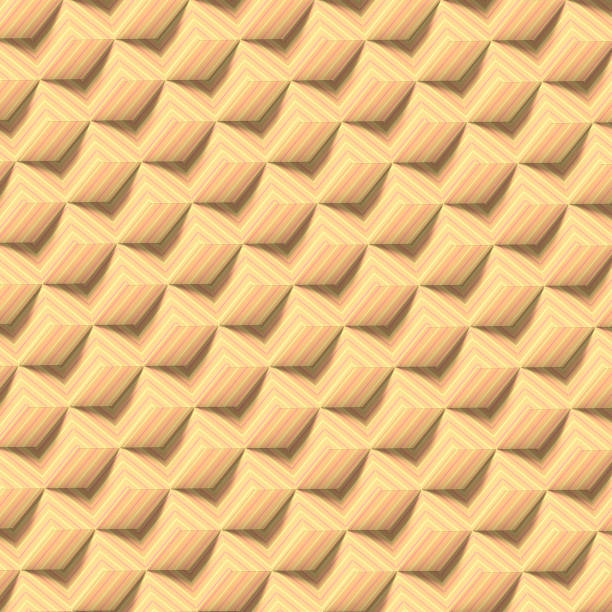 istock Trendy cover design of many rectangles covered with striped texture. 3d rendering art background. Digital illustration 1390027281