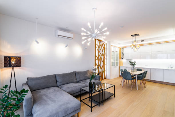istock Modern living room in an apartment 1390032314