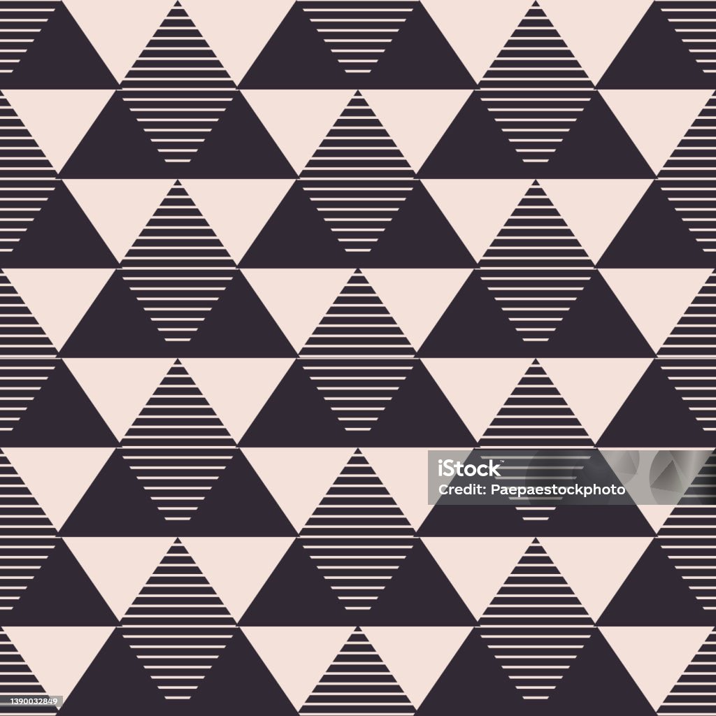 Vintage Triangle Pattern Stock Illustration - Download Image Now ...