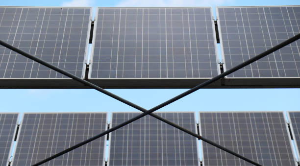 istock Solar Panels for renewable electrical energy production. Selective focus 1390032869