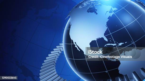 World News Background Which Can Be Used For Broadcast News Stock Photo - Download Image Now