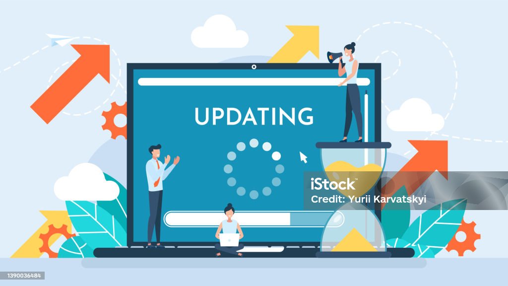 Updating In Progress Software Update Or Operating System Updating Progress Bar Installing ...