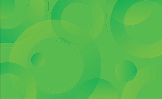 Abstract green circle background vector illustration