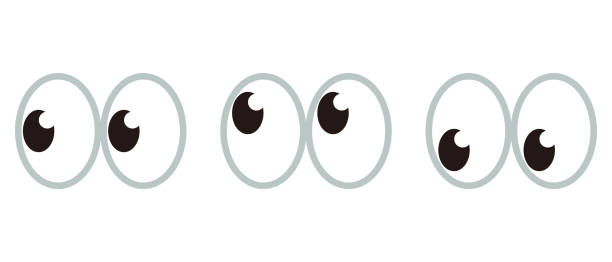 Pair of Googly Eyes Isolated on White Background. vector art illustration