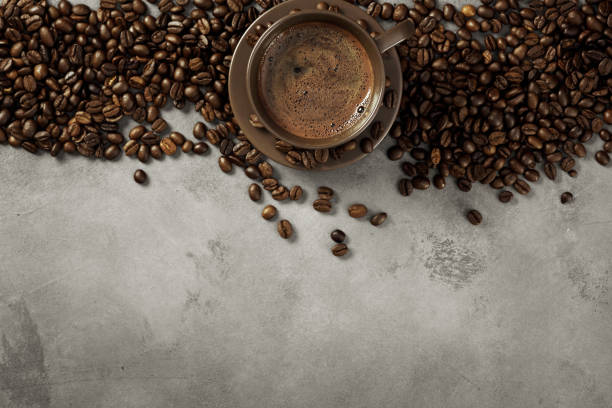 istock A cup of coffee and coffee beans on the table. 