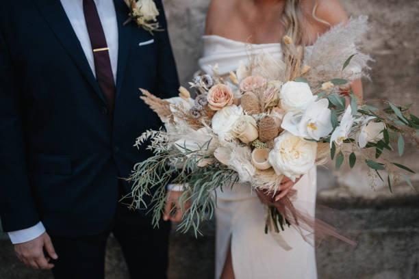 istock Beautiful wedding couple. Just married. 1390046282