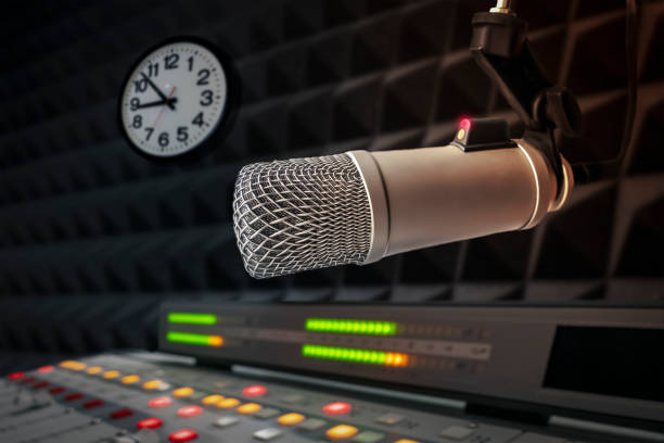 istock Professional microphone and sound mixer 1390052698