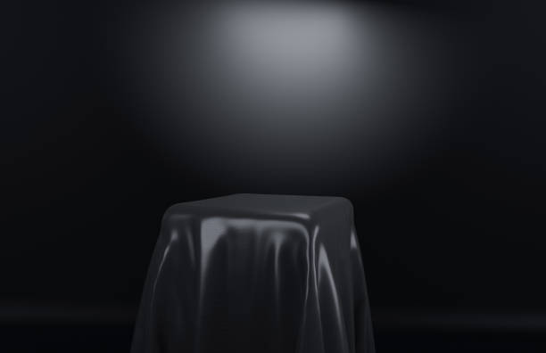 istock Luxury Elegant Fabric Or Cloth Stage Podium Grey Colors Abstract Background Exhibition Concept 3D Rendering 1390060370