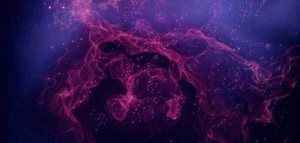 istock Decorative Deep Space Nebula With Stars Bright Multicolor Starfield Infinite Space Outer Space color Dark Purple Banner Background Wallpaper ,, 1390060557