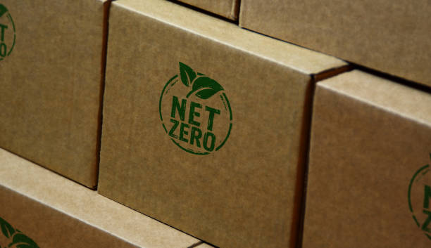 istock Net zero and eco friendly symbol stamp and stamping 1390062313