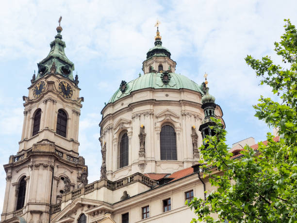 Exterior view of the church St. Nicholas in Prague, Czech Republic Exterior view of the church St. Nicholas in Prague, Czech Republic. st nicholas church prague stock pictures, royalty-free photos & images