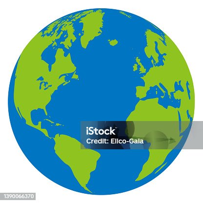 istock Earth globe, Atlantic 1390066370