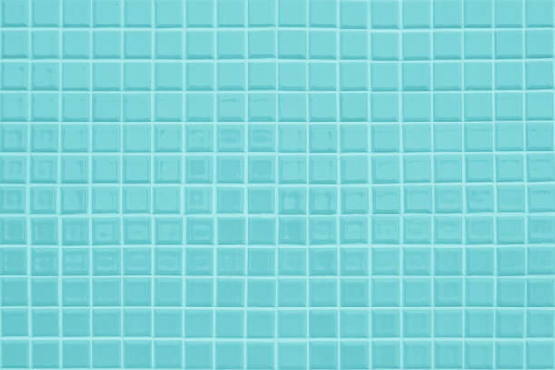 istock Blue pastel ceramic wall and floor tiles mosaic abstract background. Design geometric wallpaper texture decoration bedroom. Simple seamless pattern clean for backdrop advertising banner poster or web. 1390067375