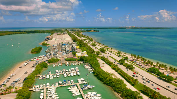 istock Boats at Rickenbacker Marina 1390068078
