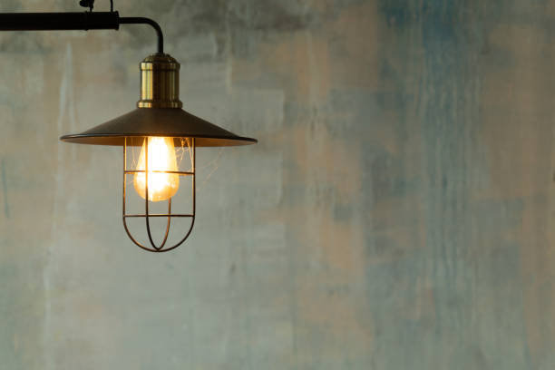 istock Vintage style lighting bulb  interior lighting lamp 1390072937