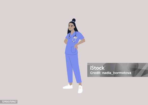 Một Nữ Bác Sĩ Trẻ Châu Á Mặc Đồng Phục Chăm Sóc Sức Khỏe Và Y Học Hình minh họa Sẵn có - Tải xuống Hình ảnh Ngay bây giờ