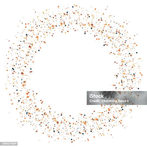 Round Splash Pattern Abstract Round Frame Splash Of Paint Vector Element Stock Illustration ...