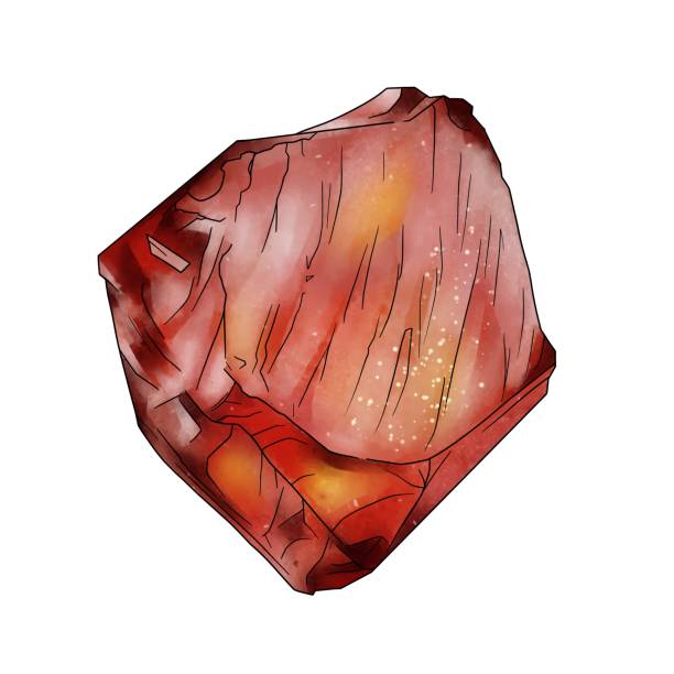 istock Beautiful mineral ore watercolor style 1390079646