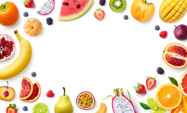 istock Frame of various fresh colored fruits 1390080584