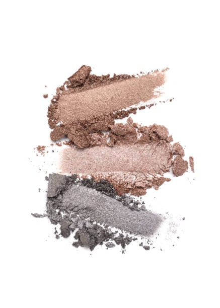 istock Broken shiny gray and brown color eyeshadow 1390081637