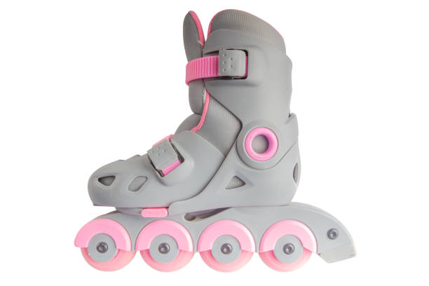 roller skating shoes side view - roller skate imagens e fotografias de stock