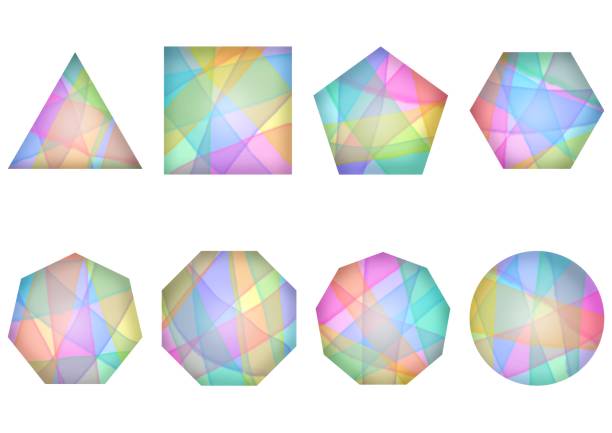 Colorful polygonal material with prism color Colorful polygonal material with prism color trigone stock illustrations