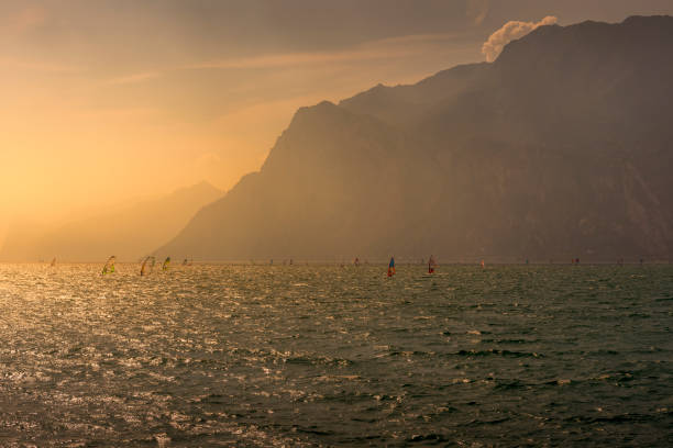 windsurfing on Lake Garda in Italy