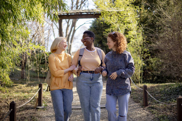 istock Small diverse group of female students getting together after class 1390088576