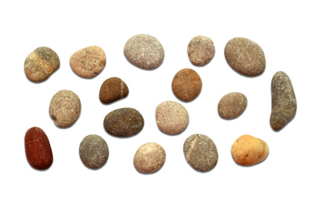 istock River gravel on a white background 1390089365